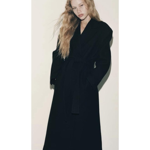 ZARA Wool Wrap Coat - Picture 9 of 16